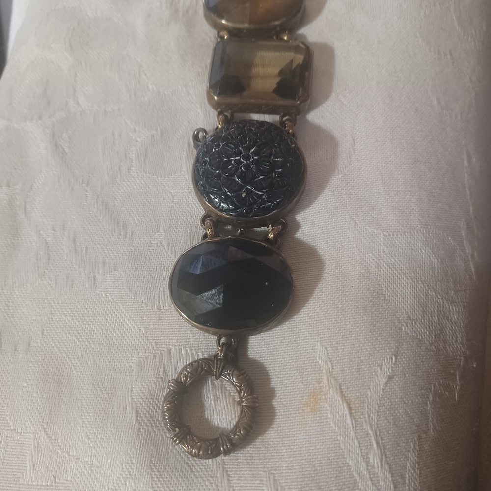 Stephen Dweck Multi-Gemstone Toggle Bracelet In B… - image 2